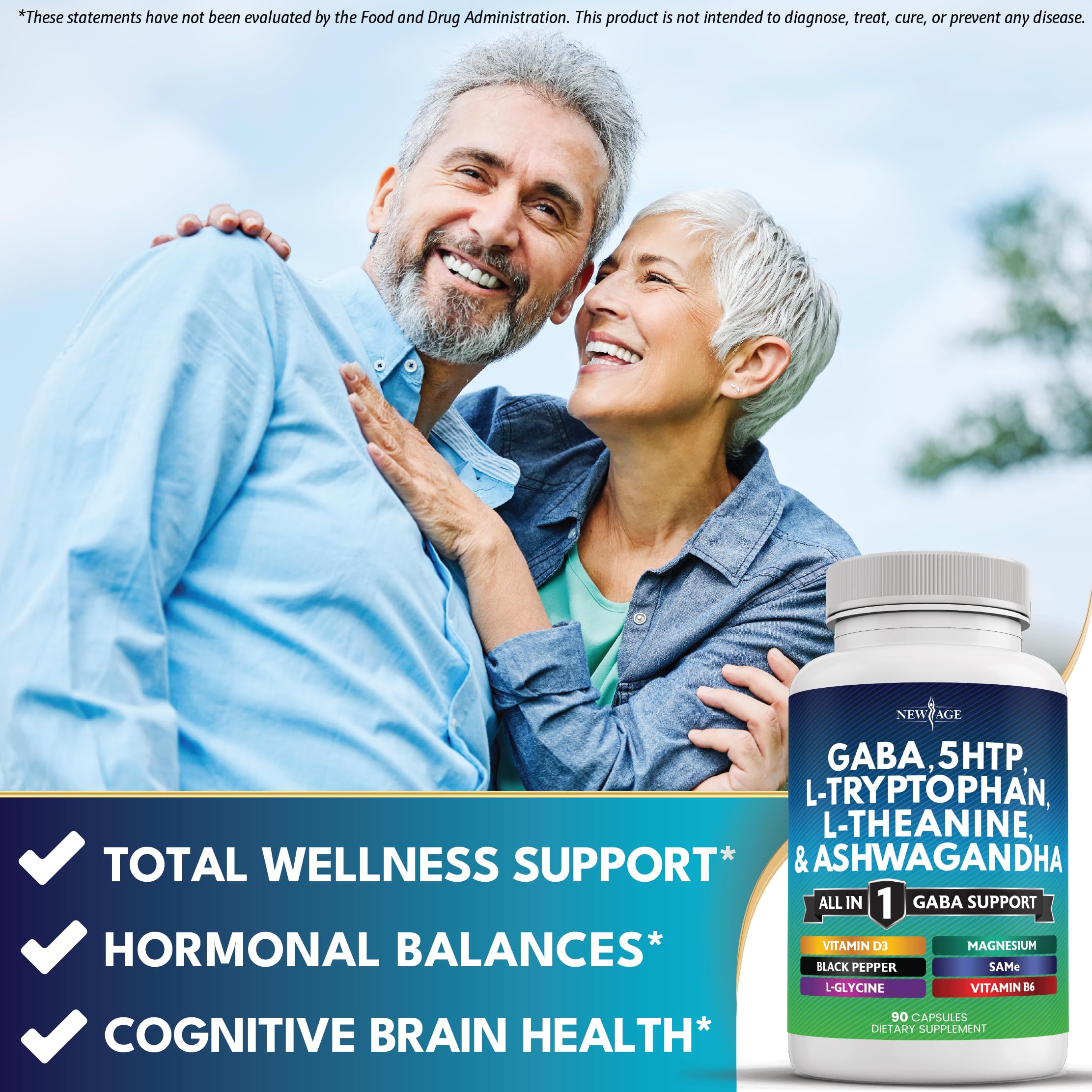 Amazon.com: NEW AGE GABA 750mg 5 HTP 200mg L Tryptophan 500mg L